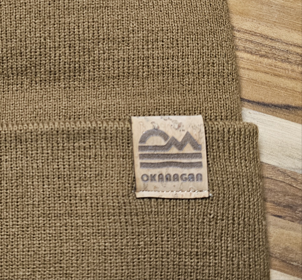 Okanagan Retro Fold Over Cork Patch Toque - Camel