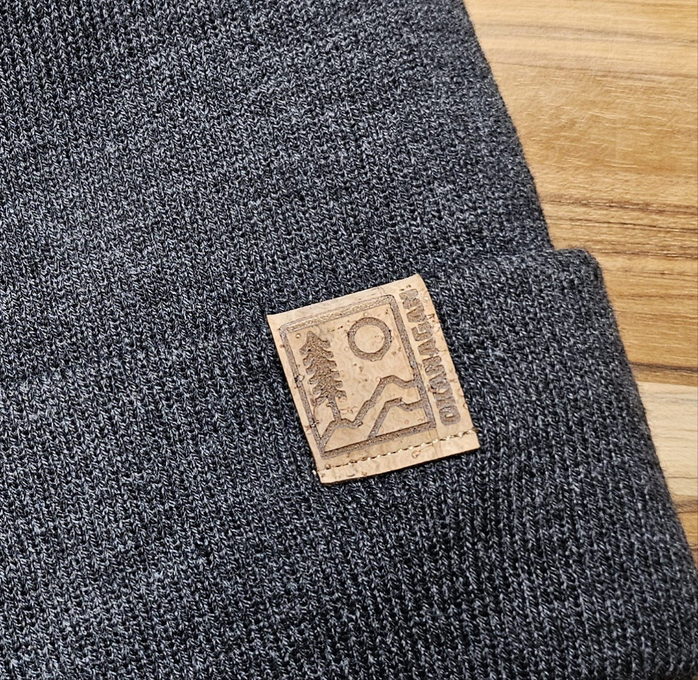 Okanagan Wild Fold Over Cork Patch Toque - Charcoal