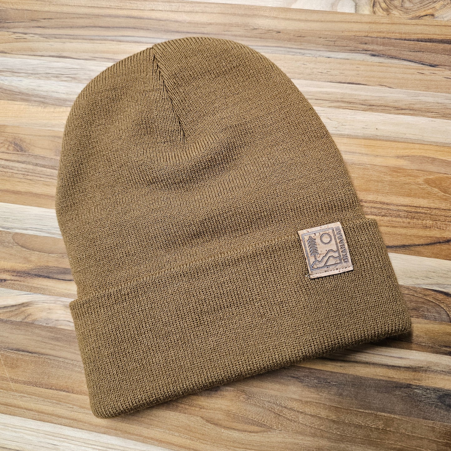 Okanagan Wild Fold Over Cork Patch Toque - Camel