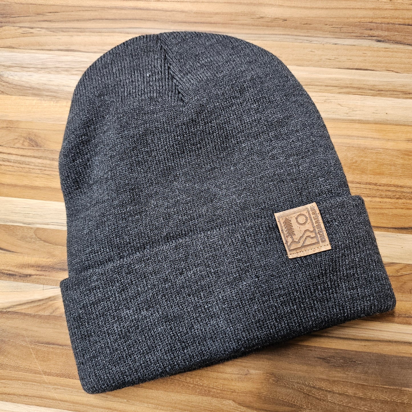 Okanagan Wild Fold Over Cork Patch Toque - Charcoal