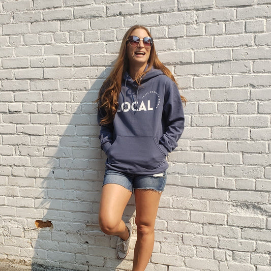 LOCAL SMALL BUSINESS OWNER HOODIE - SLATE BLUE - LOCAL LABEL x REPUBLIC WEST COLLAB